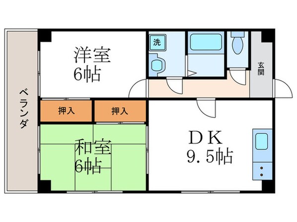 グリーンヒルトミタの物件間取画像